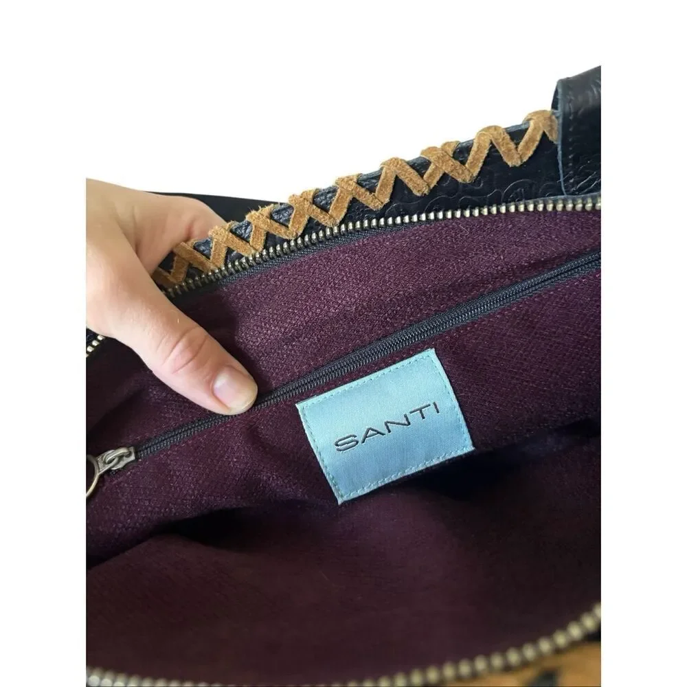 Santi Embossed Floral Western Y2K shoulder bag - Picture 4 of 16